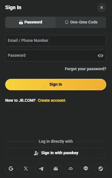 Login from your phone to JÐ’ Casino